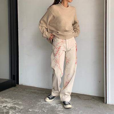 【AUBETT】 오버사이즈 C/N풀오버 / 【KHOKI】 Suzani collage trousers 