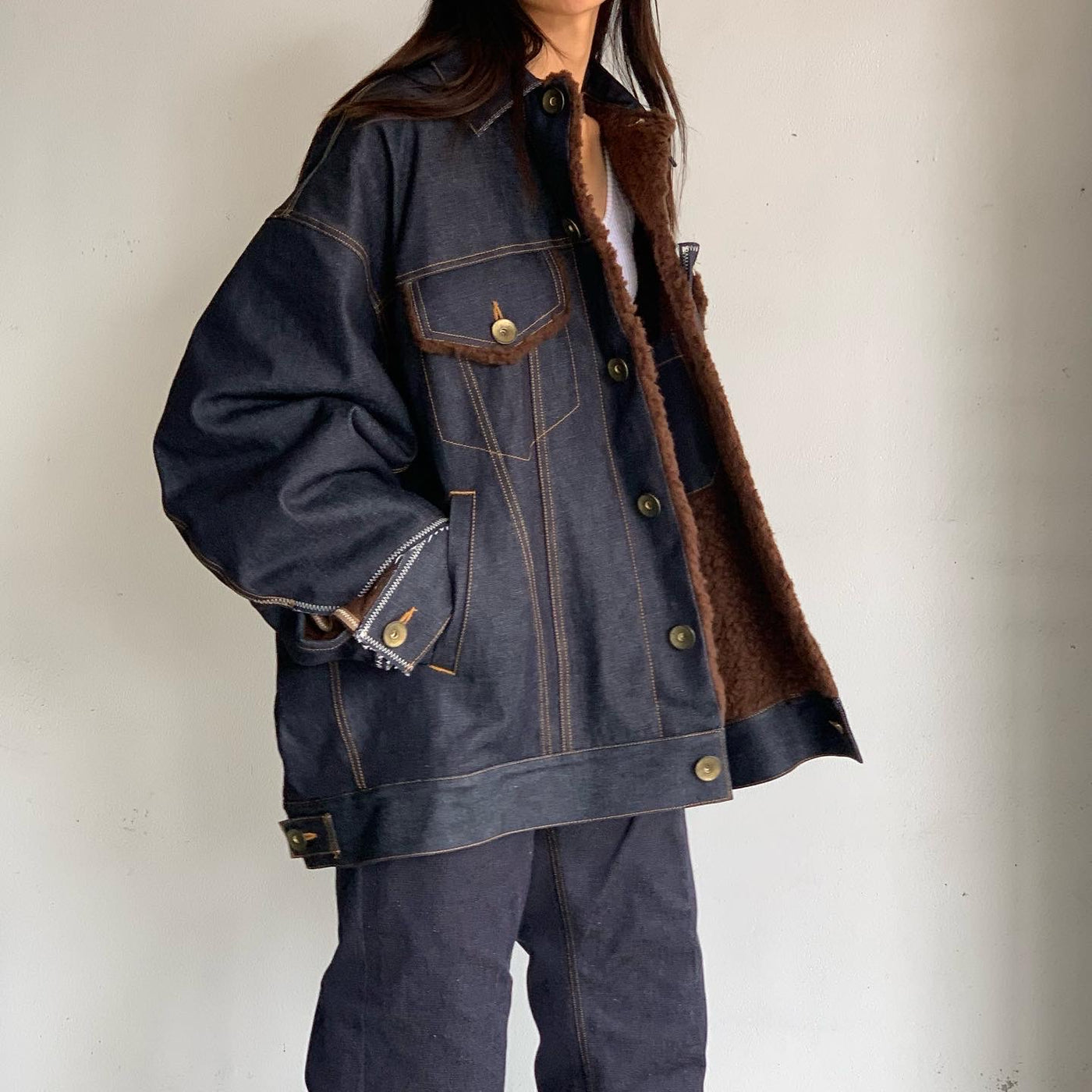 kolor デニム ボア 22aw 22fw ブルゾン ジャケット - ジャケット・アウター