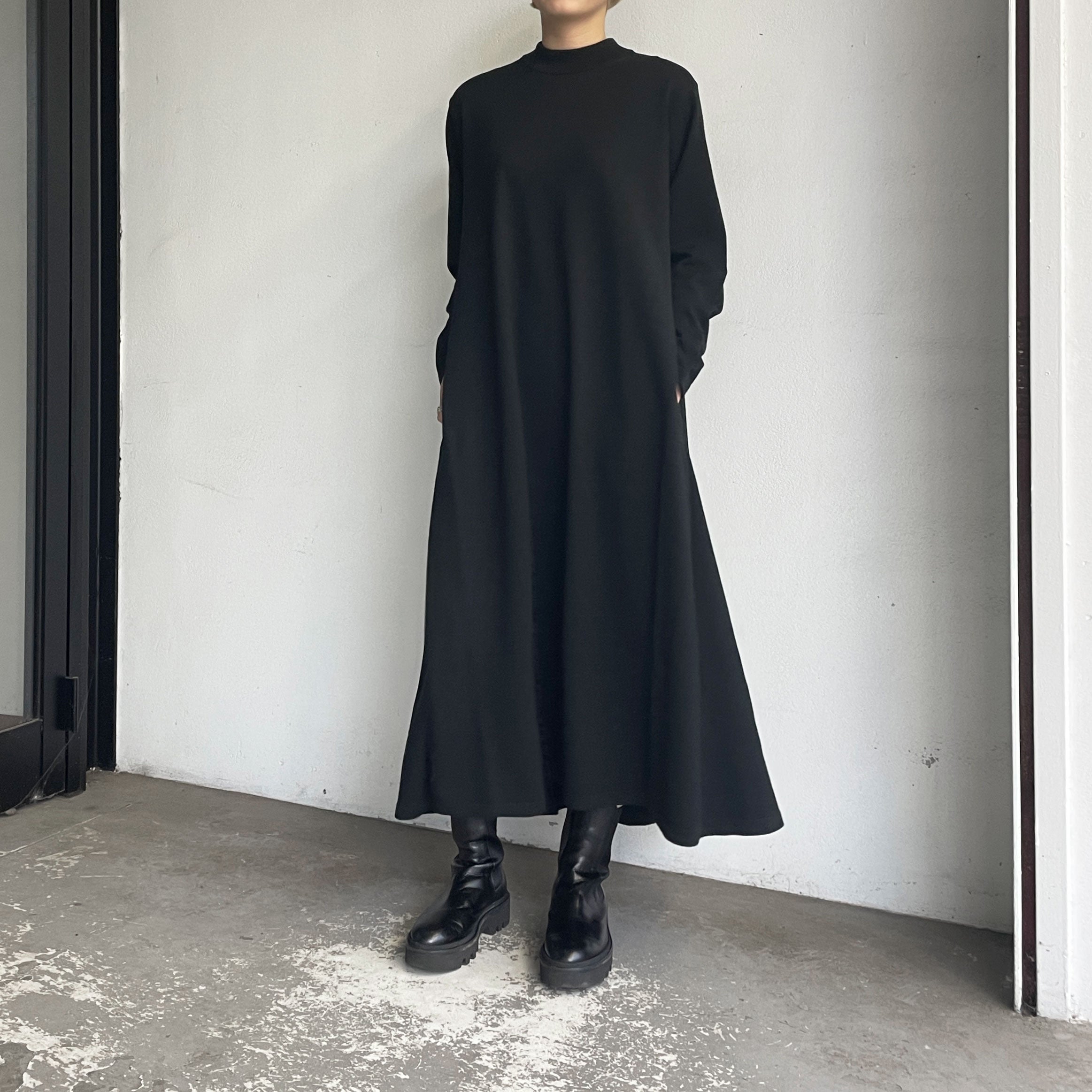 ATON】 NATURAL DYE WOOL MOCK NECK DRESS – ONENESS ONLINE STORE