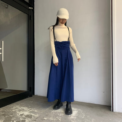 【KISHIDAMIKI】 strap high waist skirt