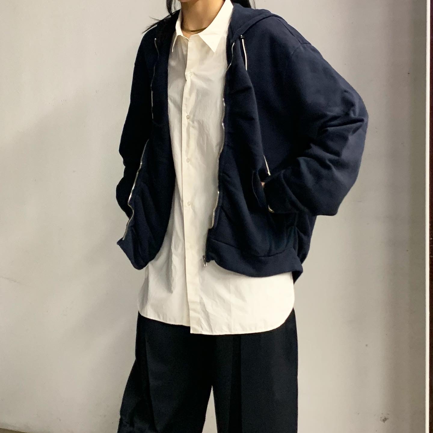 CAMIEL FORTGENS】 WRINKLE ZIP HOODIE – ONENESS ONLINE STORE