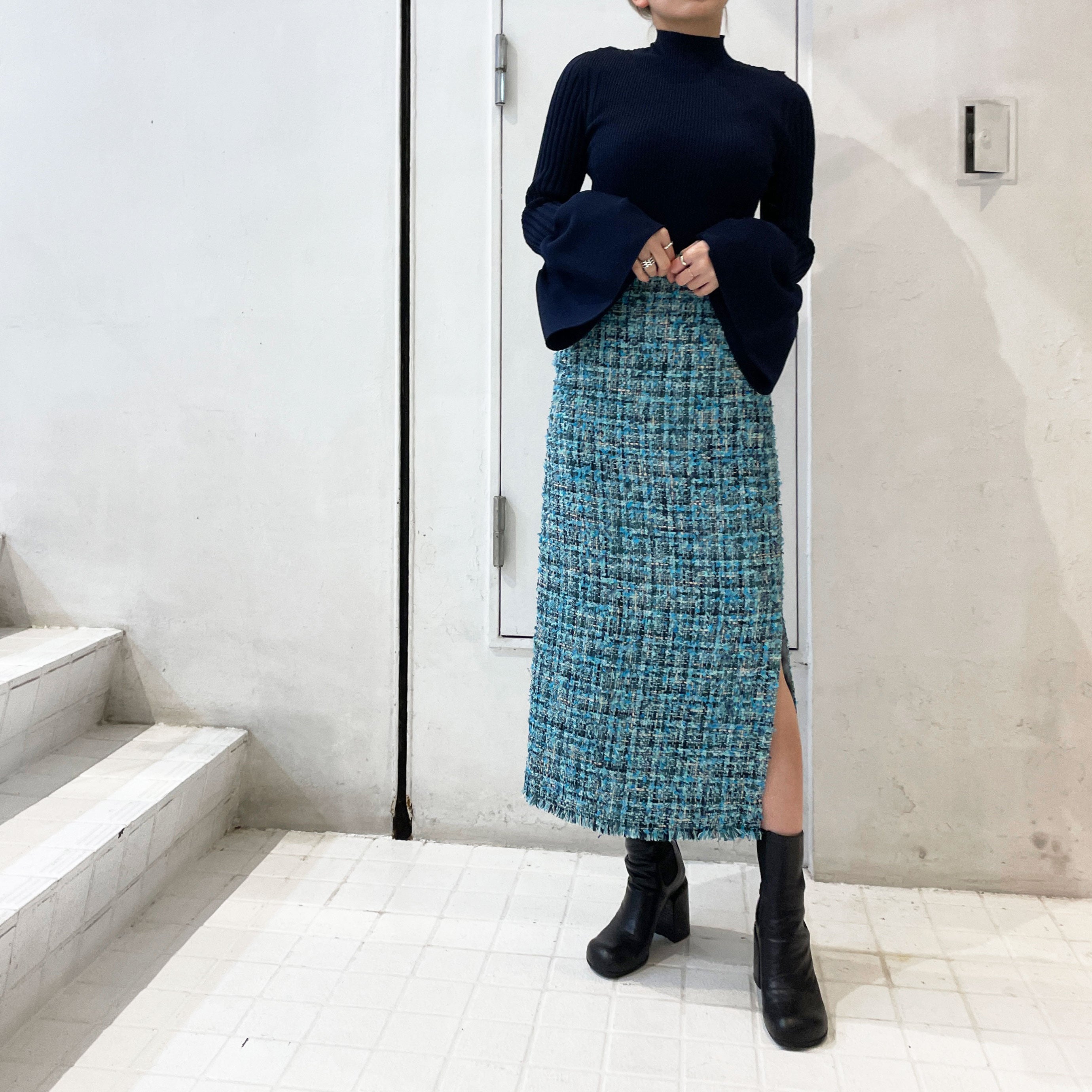 AURALEE/オーラリー】 HOMESPUN SUMMER TWEED SKIRT【CFCL/シーエフ