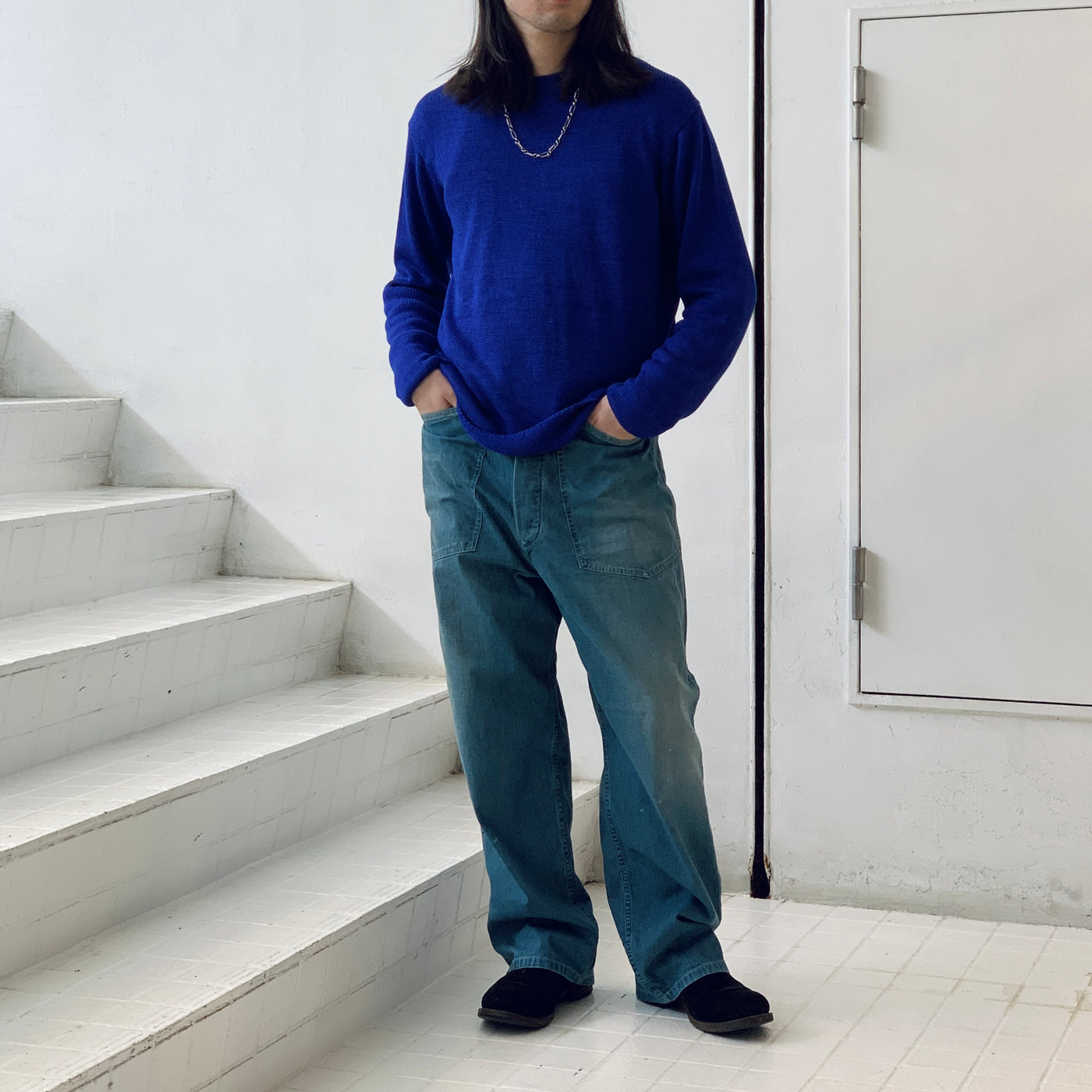 【MAATEE&SONS】SILK中空糸 P/O SWEATER unifinished　MT3103-0111
