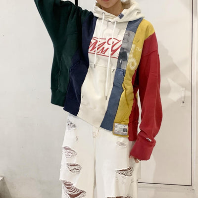 【Maison MIHARA YASUHIRO】 Vertical switching hoodie A10HD581 / 【doublet】 DESTROYED DENIM PANTS 23SS05PT213