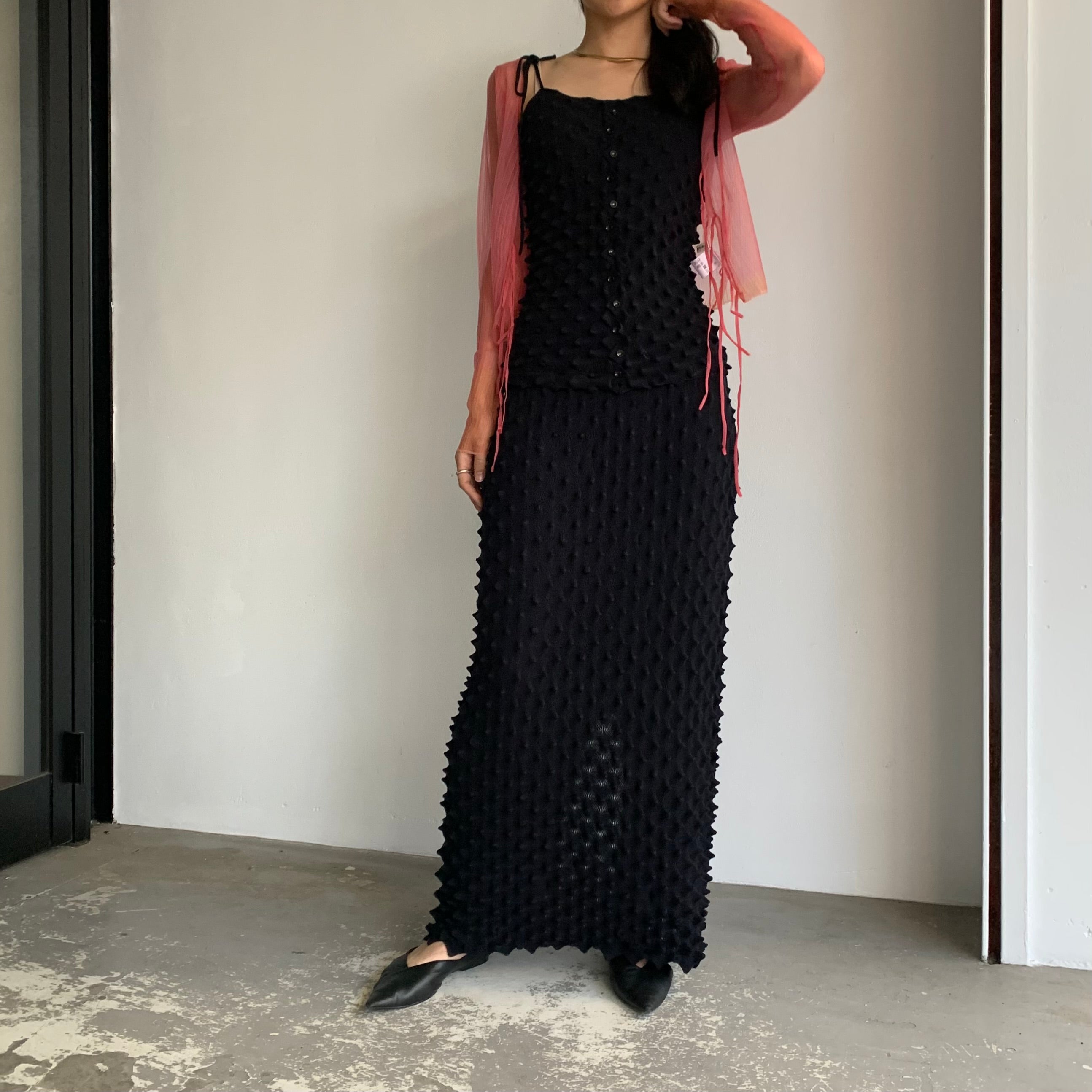 OPEN SESAME CLUB】 haze rib cardigan / dorian camisole / dorian