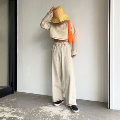 [Baserange] 颈背短款套头衫・颈背裤<br>[Vatka] YOYO 帽子 橙色<br>[kokyo] 长方形泡芙袋