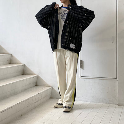 【Maison MIHARA YASUHIRO】 Distressed mesh knit cardigan A10CD511