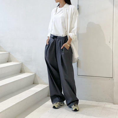【Graphpaper】 Oxford Oversized BD Shirt GM233-50021B / Solotex Twill Wide Chef Pants GM232-40058B
