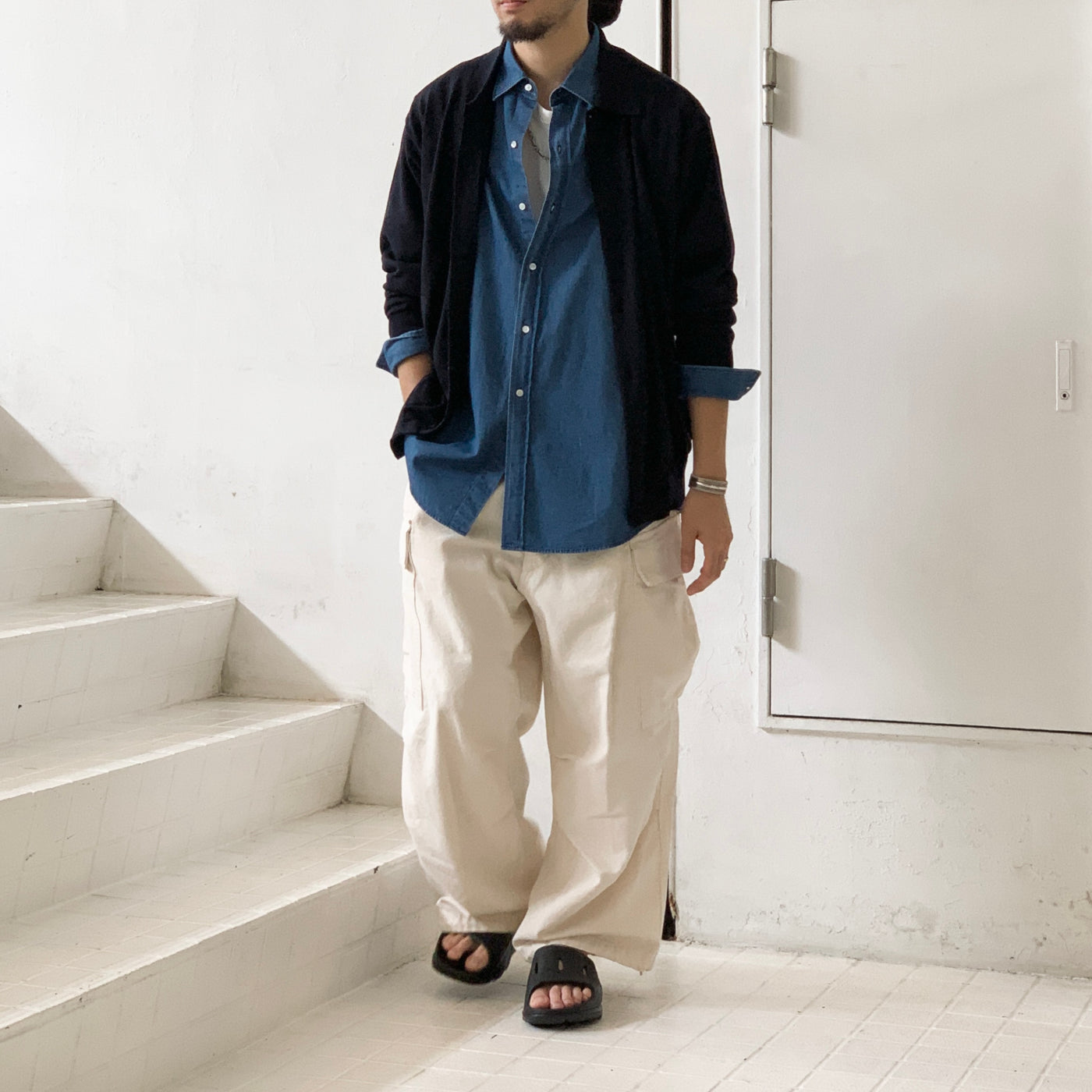 【A.PRESSE】  Polo Collar Cardigan　23AAP-03-09H