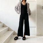 【determ】 Collagen Stitch Jumpsuit  / Loopy Cardigan