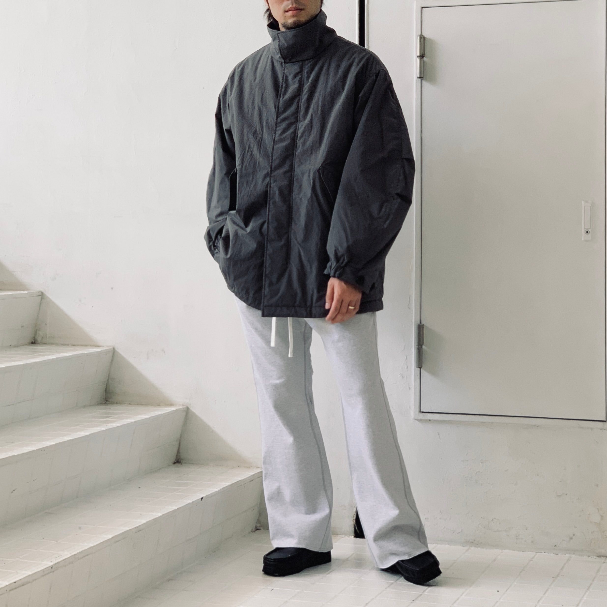 ジャケット・アウター ATON TECHNO COTTON PADDED SHORT ATON】 TECHNO COTTON RECYCLED WOOL PADDED SHORT MODS JKAGSW0904
