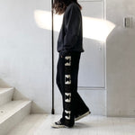 【KHOKI】 Hand patchwork quilted track pants 23aw-p-09 / 【SUGARHILL】 COLLEGE PRINT SWEAT SHIRT 23AWCS02