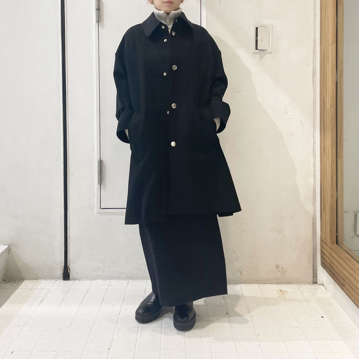 THE RERACS】 THE MIDDLE BAL COLLAR COAT – ONENESS ONLINE STORE