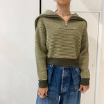 【INSCRIRE】 Drivers Pullover I23AW-K3 / Denim Tuck Wide Pants ID-PT32