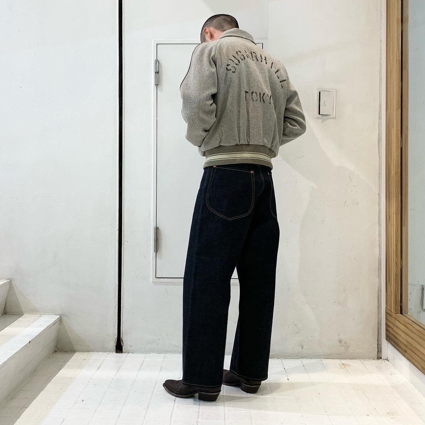 H*i様 SUGARHILL スタジャン2022AW SUGARHILL】 MELTON STADIUM JACKET 23AWJK02 / CLASSIC DENIM PANTS