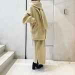 【AURALEE】 BRUSHED ALPACA WOOL MELTON HALF COAT<br>BRUSHED ALPACA WOOL MELTON LARGE STOLE