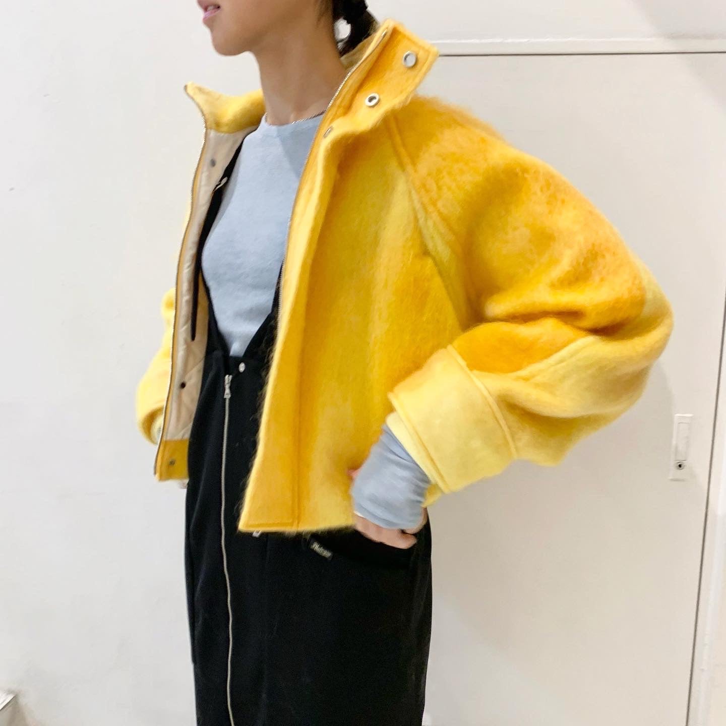 KANAKO SAKAI】 MOHAIR SHAGGY BOMBER – ONENESS ONLINE STORE