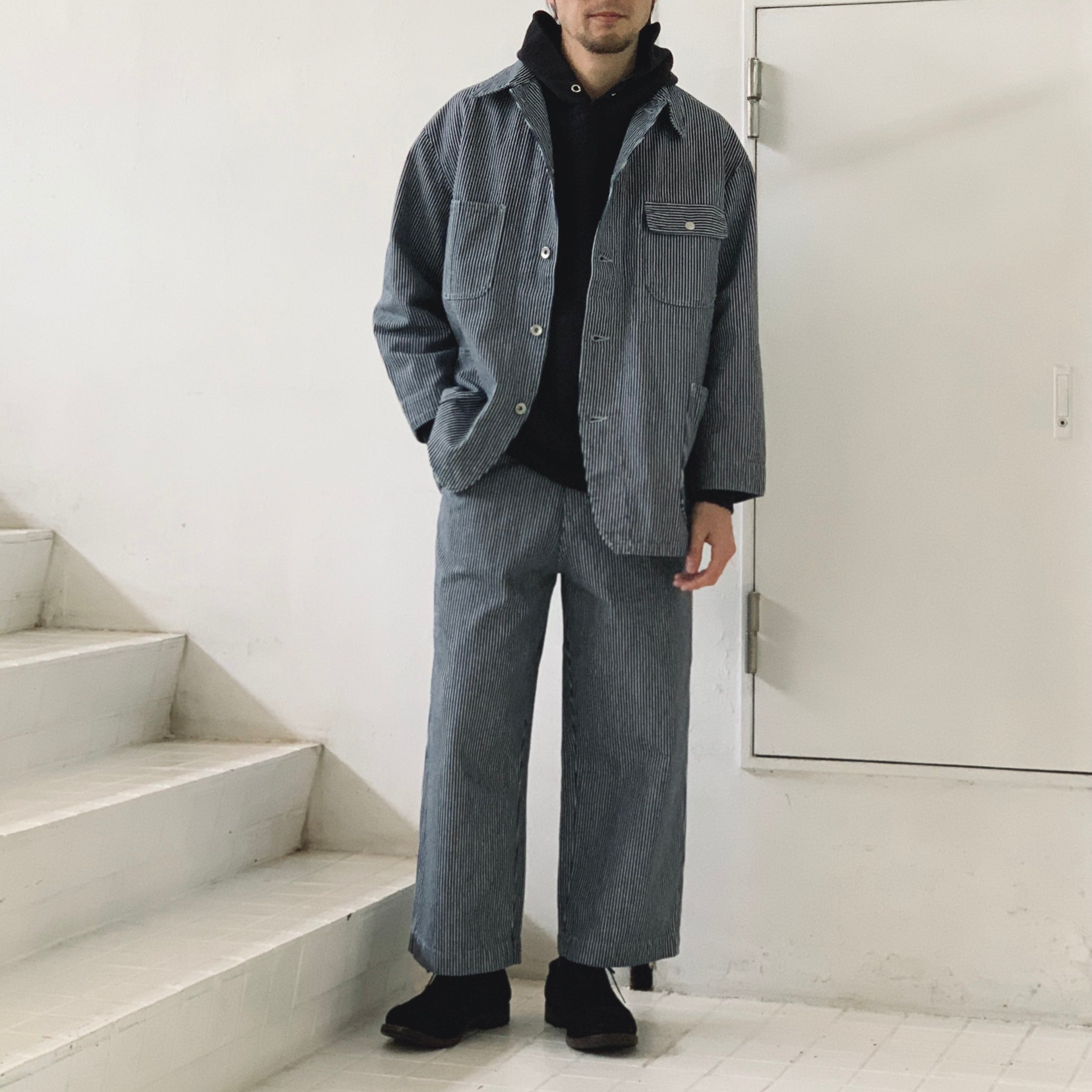 ユニオン HighClass起毛CLASSIC 5ｘ3ｍｍオーダー料込 Porter Classic】 STEINBECK HICKORY STRIPE COVERALLS PC-003-2613