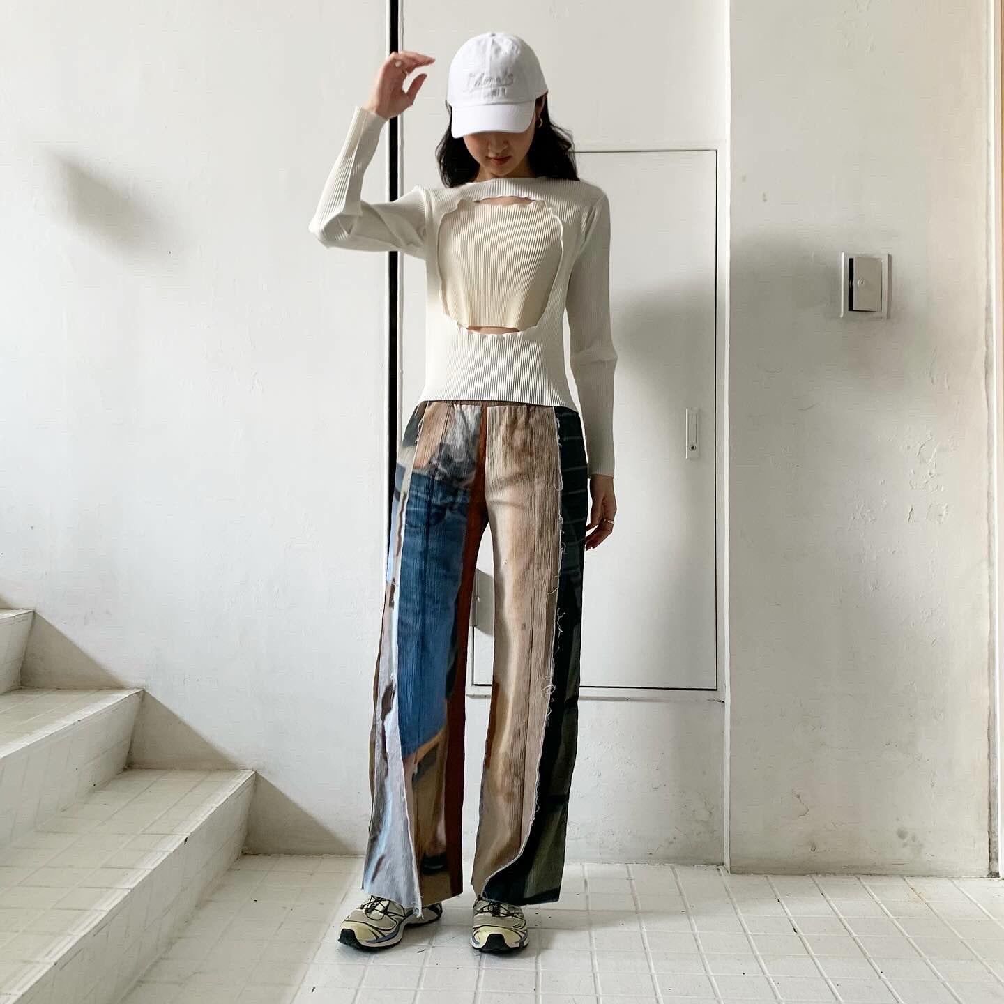 todo kotohayokozuka トップス to do kotohayokozawa】 Peephole Long Sleeve Top / Graphic Yoryu