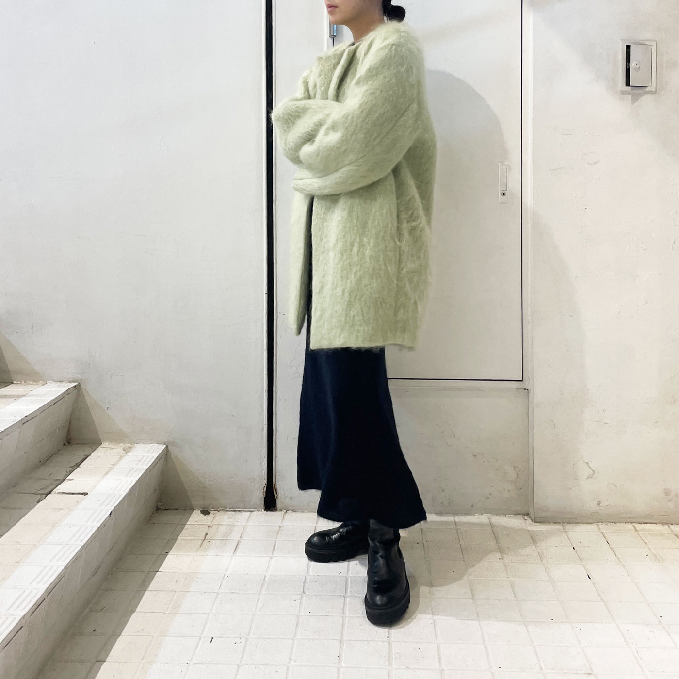 【AURALEE】 BRUSHED MOHAIR SHAGGY COAT