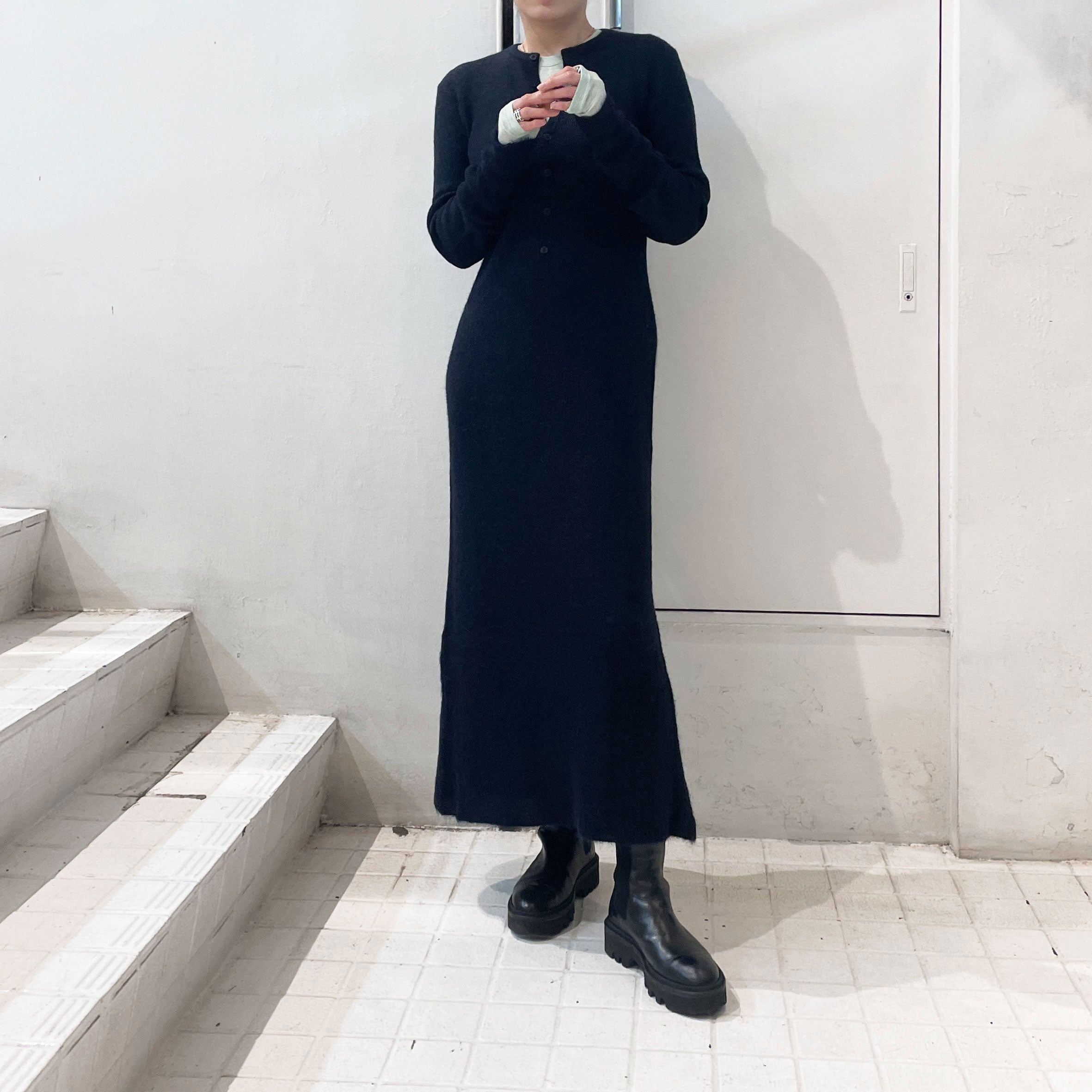 AURALEE ニットワンピース AURALEE】 BABY SURI ALPACA SHEER KNIT ONE-PIECE / WOOL AMUNZEN