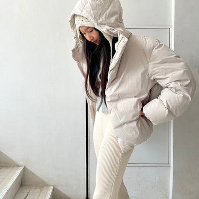 【AMOMENTO】 HOODED DOWN PUFFER