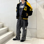 【doublet】 PETAL MOUTH HOOD VARSITY JACKET 25SS10BL209