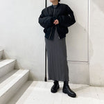 【AURALEE】 HIGH DENSITY SILK TWILL FLIGHT BLOUSON