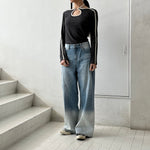 【Kijun】 Cut Out Jersey / Orbit Jeans