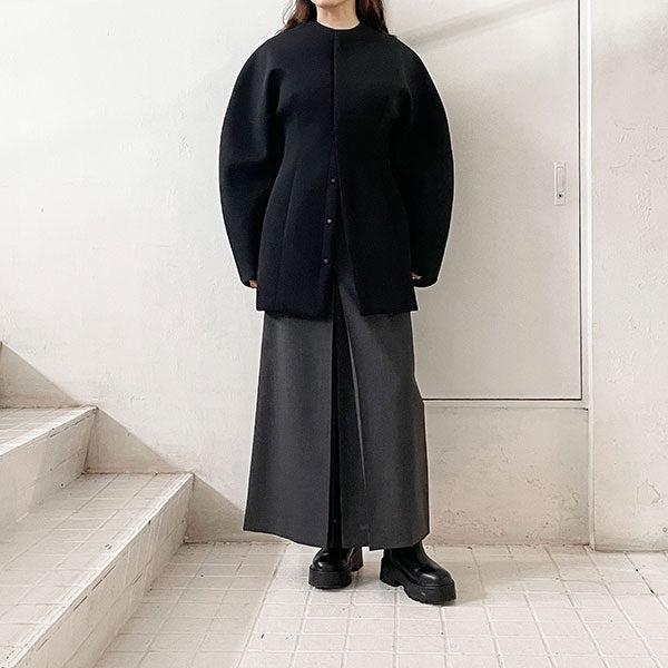 AURALEE】 SPONGE WOOL TWILL HALF COATWOOL KID MOHAIR HOP SACK SLIT