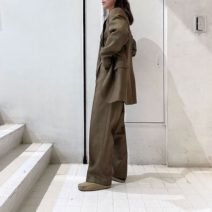 AURALEE】 BLUEFACED WOOL JACKET / BLUEFACED WOOL TWO-TUCK SLACKS