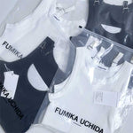 【FUMIKA UCHIDA】 NEEDLE DRAWING GATER TANKTOP
