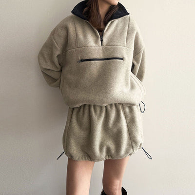 【INSCRIRE】 Fleece Loose Fit P/O