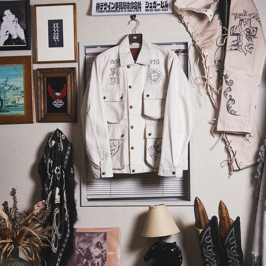 SUGARHILL/シュガーヒル】TATTOO FLASH PRINT POCKET DENIM JACKET