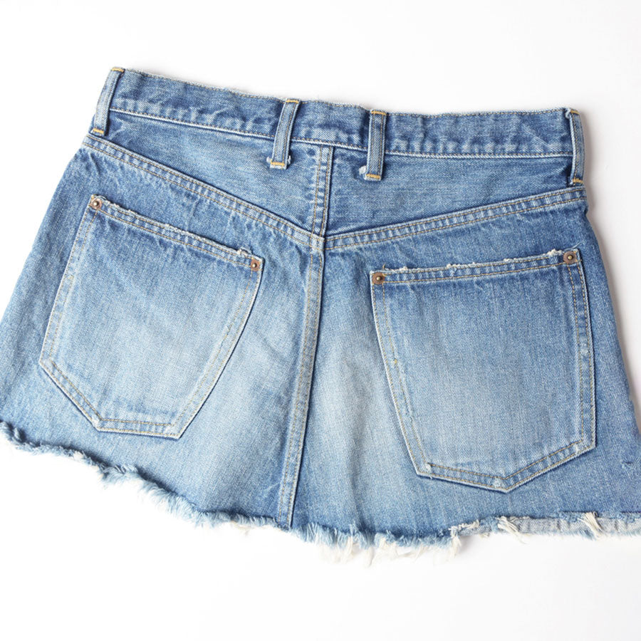 【HOLIDAY/ホリデイ】<br>DAMAGE DENIM MINI SKIRT <br>24202003