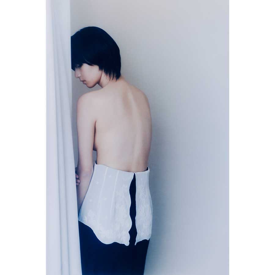 【Mame Kurogouchi/マメ】<br>Triacetate Georgette Embroidery Peplum Skirt <br>MM25FW-SK104