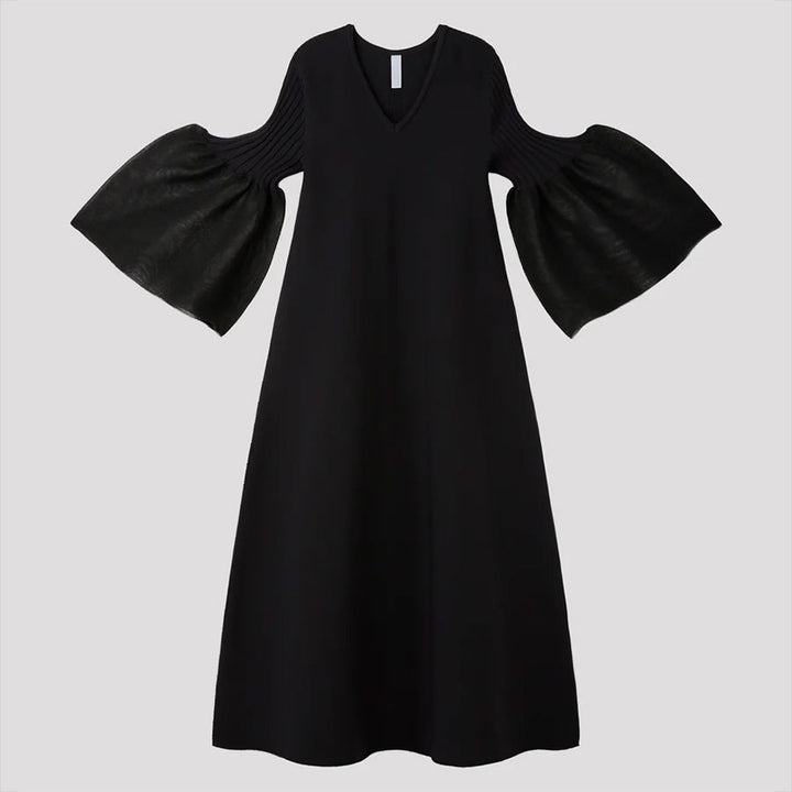 CFCL/シーエフシーエル】POTTERY LUCENT LONG BELL SLEEVE FLARE DRESS