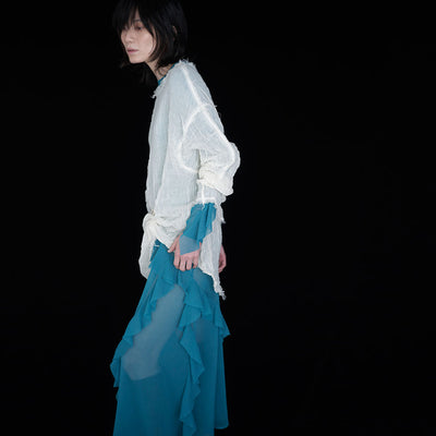 【ERIKOKATORI/エリコカトリ】<br>wool linen gawze l/s t <br>EK7-1-1