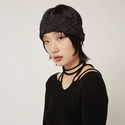 【MURRAL/ミューラル】<br>Dahlia shrinking embroidery headband <br>242-1701