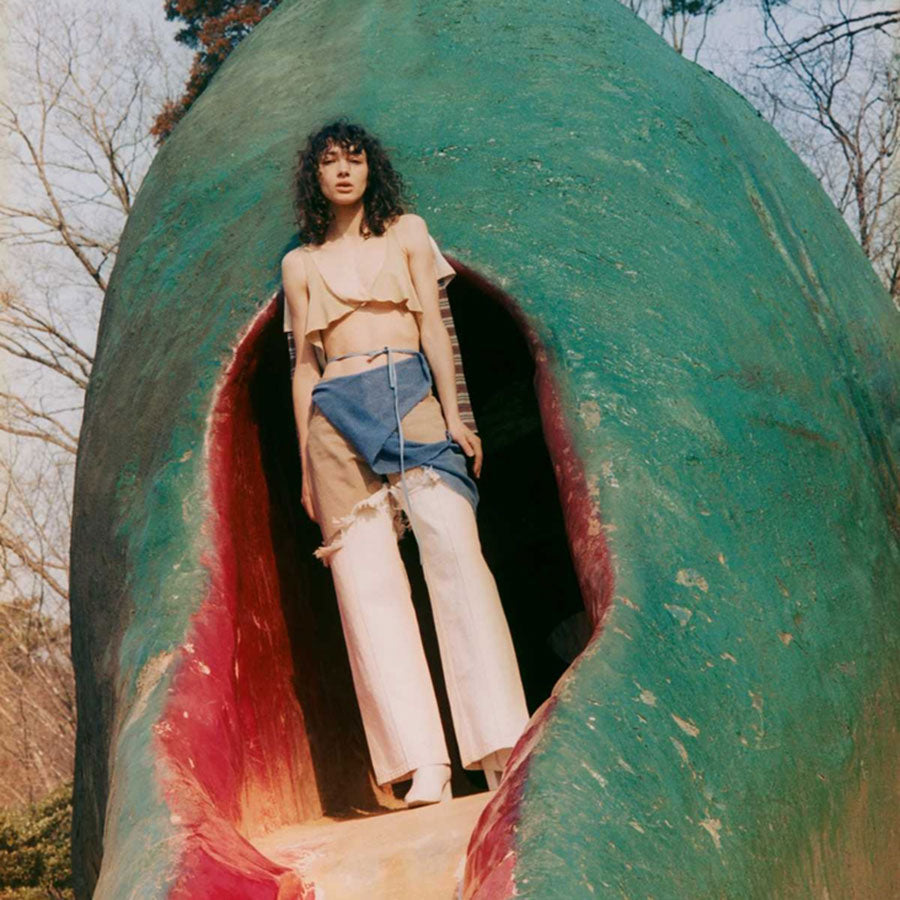 【kotohayokozawa/コトハヨコザワ】<br>FRINGE DENIM PANTS <br>KT23A-PT01