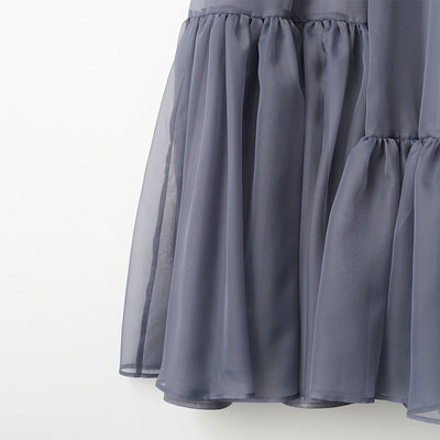 【MURRAL/ミューラル】<br>Spacious sheer wrap skirt <br>242-0901