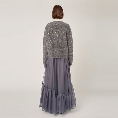 【MURRAL/ミューラル】<br>Spacious sheer wrap skirt <br>242-0901