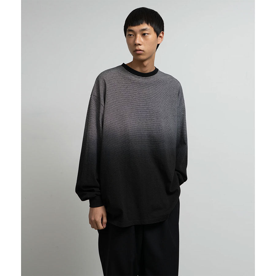 【Graphpaper/グラフペーパー】<br>Gradient Border L/S Tee <br>GU253-70511