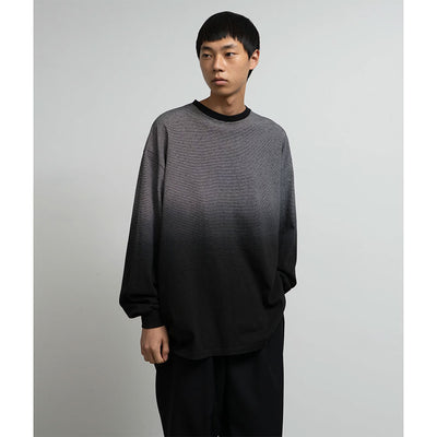 【Graphpaper/グラフペーパー】<br>Gradient Border L/S Tee <br>GU253-70511