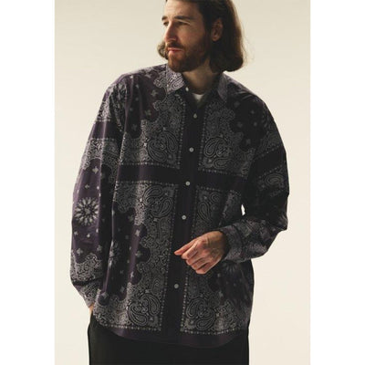 【KANEMASA PHIL./カネマサフィル】<br>46G Atmosphere PHIL. Bandana Print Shirt <br>KM24A-029