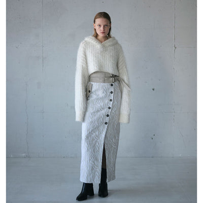 【EBONY/エボニー】<br>Fur yarn Hoodie <br>E23AW/T-05