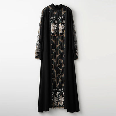 【MURRAL/ミューラル】<br>Framed flower lace dress <br>242-1101