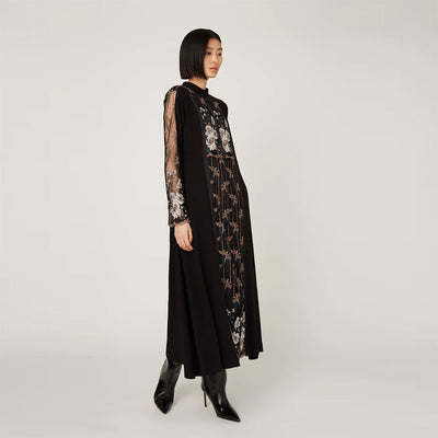 【MURRAL/ミューラル】<br>Framed flower lace dress <br>242-1101