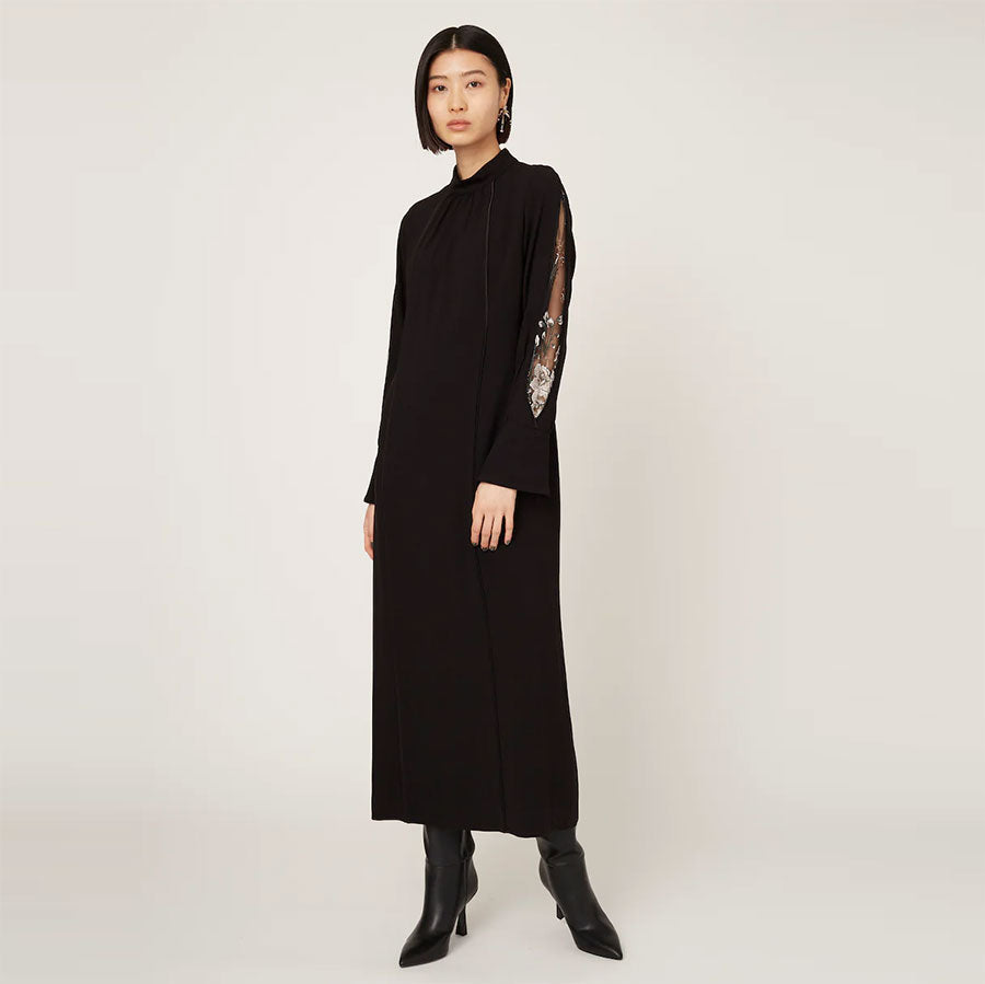 【MURRAL/ミューラル】<br>Petal sleeve lace dress <br>242-1102