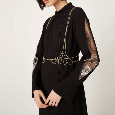 【MURRAL/ミューラル】<br>Petal sleeve lace dress <br>242-1102